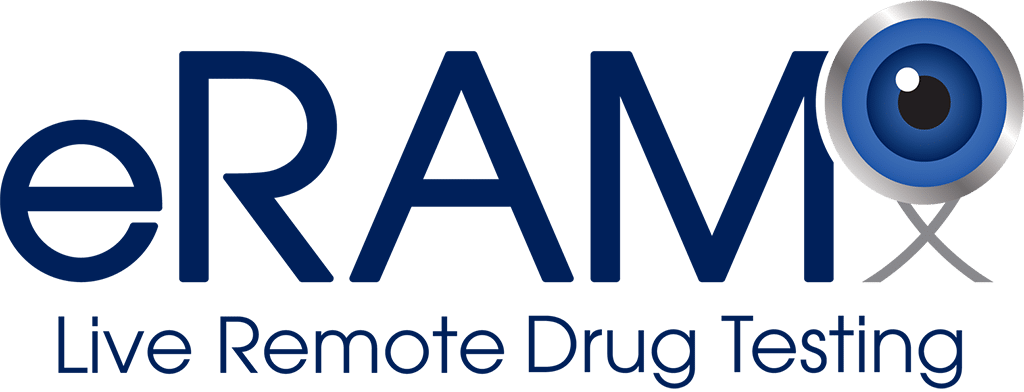 eRAMx Logo with Live Remote Drug Testing tagline